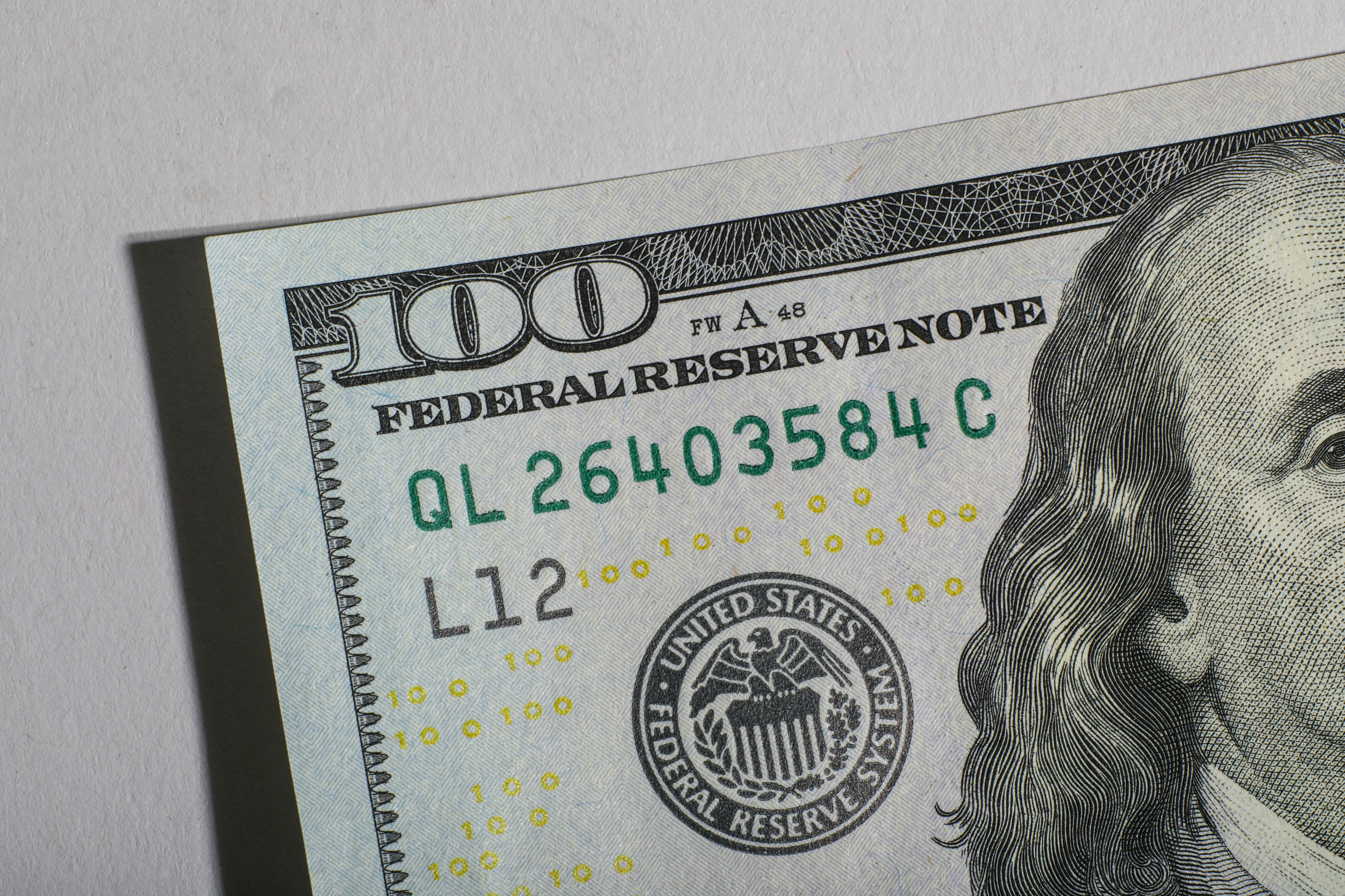 us dollar close up image