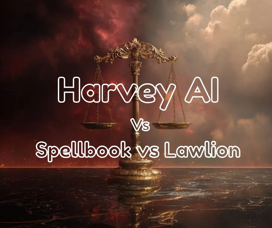Harvey AI vs spellbook vs lawlion