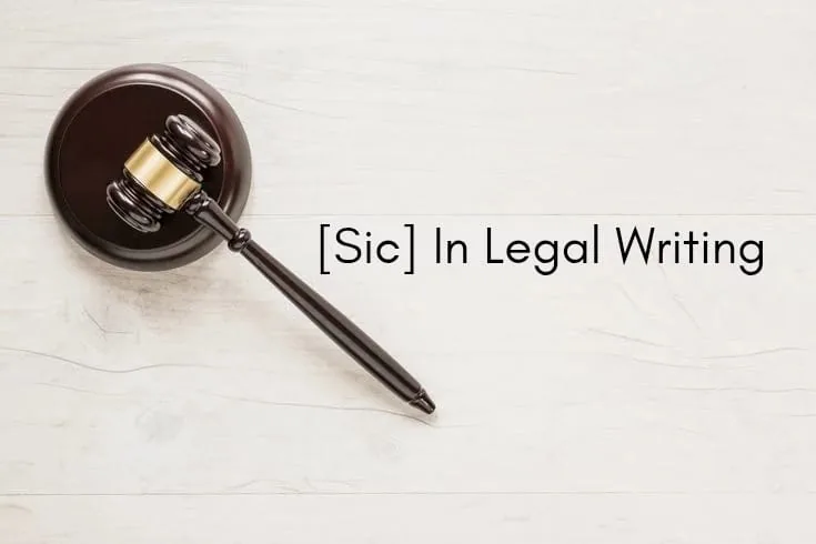sic in legal writing