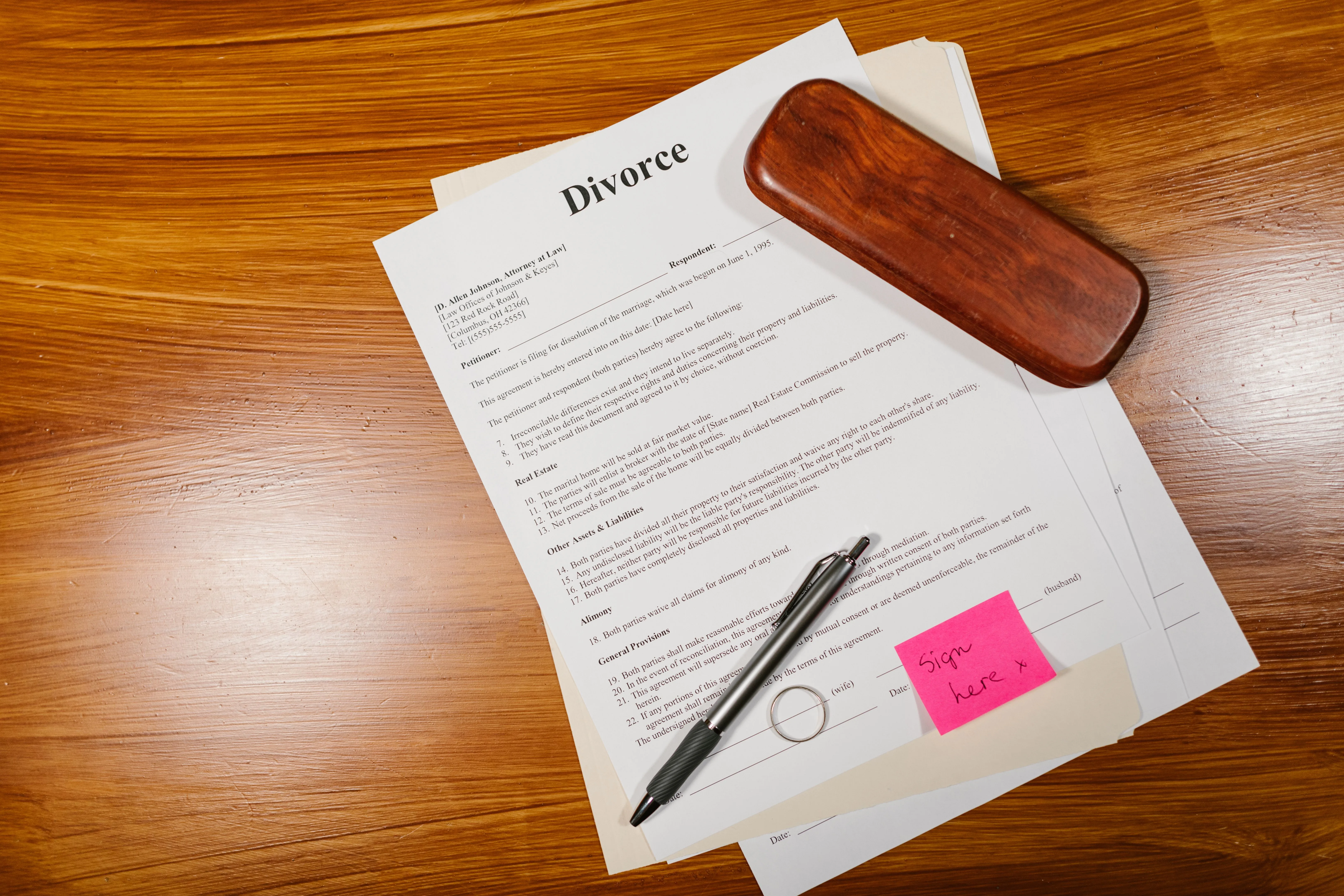 who pays for divorce