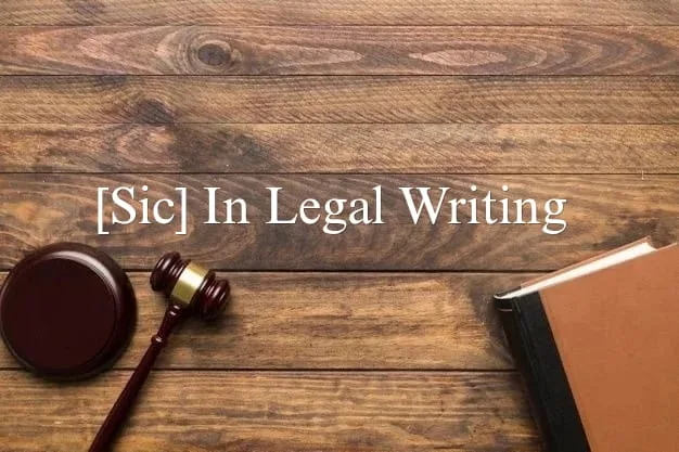 sic in legal writing