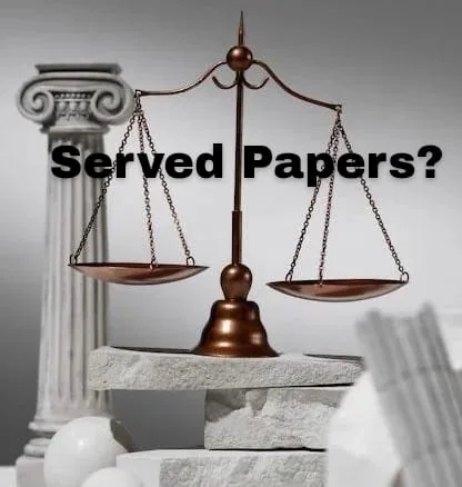 served papers